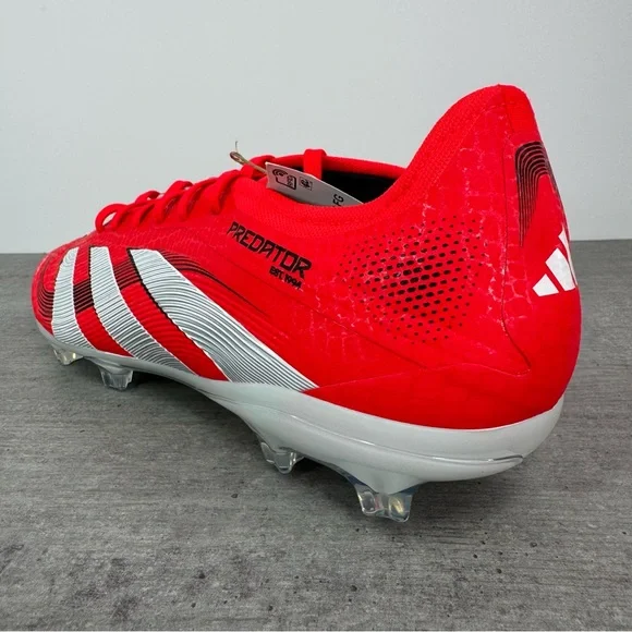 Adidas Predator Pro FG Soccer Cleats - Red/White - ID3856 Men's Size 12